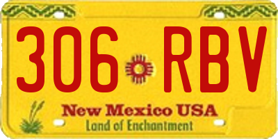 NM license plate 306RBV