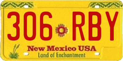 NM license plate 306RBY
