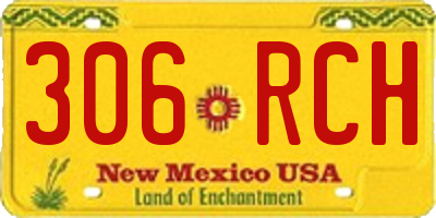 NM license plate 306RCH