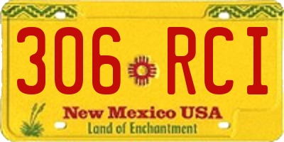 NM license plate 306RCI