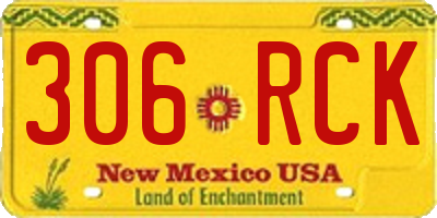 NM license plate 306RCK