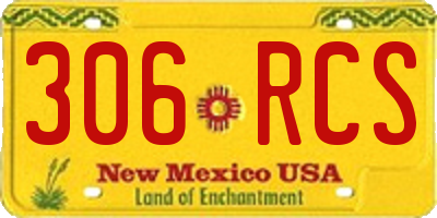 NM license plate 306RCS