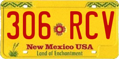 NM license plate 306RCV
