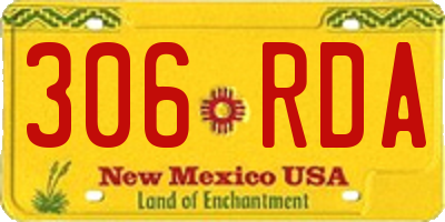 NM license plate 306RDA