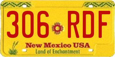 NM license plate 306RDF