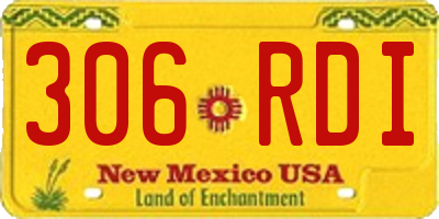 NM license plate 306RDI