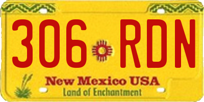 NM license plate 306RDN