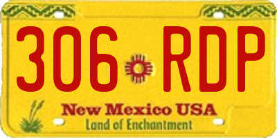 NM license plate 306RDP