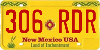 NM license plate 306RDR