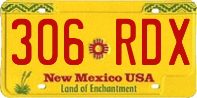 NM license plate 306RDX