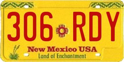 NM license plate 306RDY
