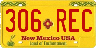 NM license plate 306REC