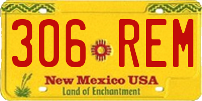 NM license plate 306REM
