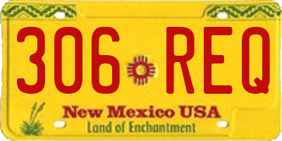 NM license plate 306REQ