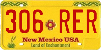NM license plate 306RER