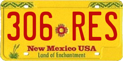 NM license plate 306RES
