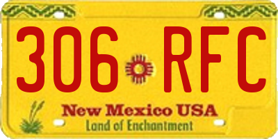 NM license plate 306RFC