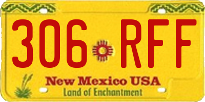 NM license plate 306RFF