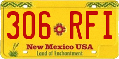 NM license plate 306RFI