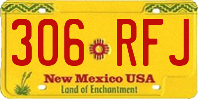 NM license plate 306RFJ