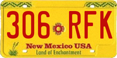 NM license plate 306RFK