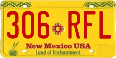 NM license plate 306RFL