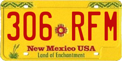 NM license plate 306RFM