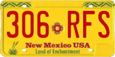 NM license plate 306RFS
