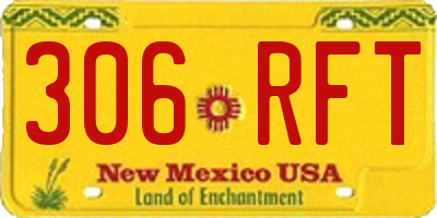 NM license plate 306RFT