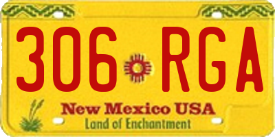 NM license plate 306RGA