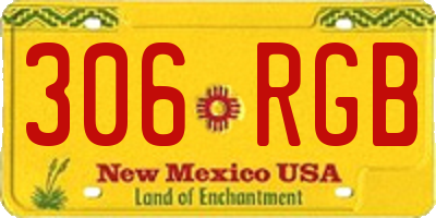 NM license plate 306RGB