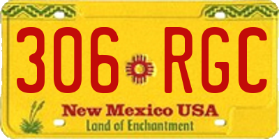 NM license plate 306RGC