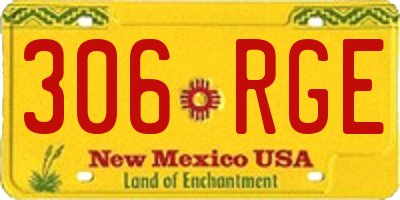 NM license plate 306RGE