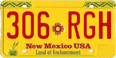 NM license plate 306RGH