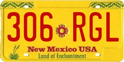 NM license plate 306RGL