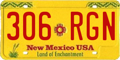 NM license plate 306RGN