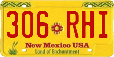 NM license plate 306RHI