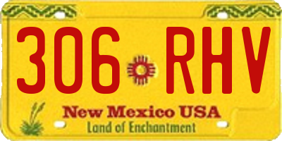 NM license plate 306RHV