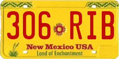 NM license plate 306RIB