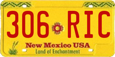 NM license plate 306RIC