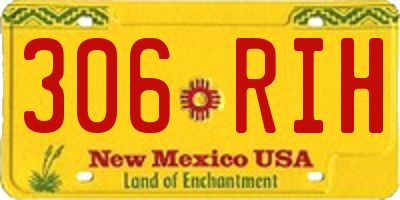 NM license plate 306RIH