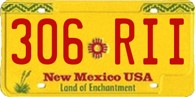 NM license plate 306RII