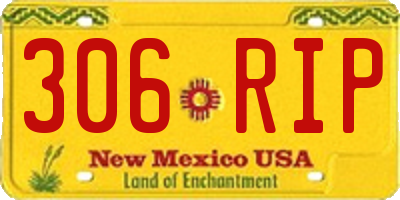 NM license plate 306RIP