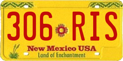 NM license plate 306RIS