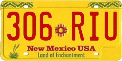 NM license plate 306RIU