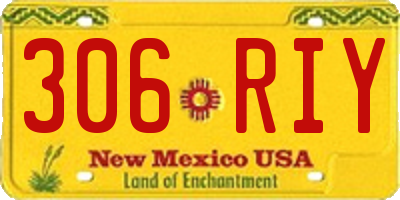 NM license plate 306RIY