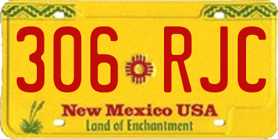 NM license plate 306RJC
