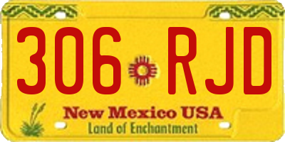 NM license plate 306RJD