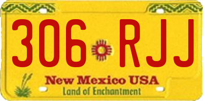 NM license plate 306RJJ