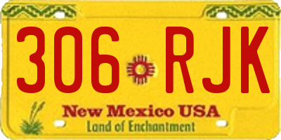 NM license plate 306RJK
